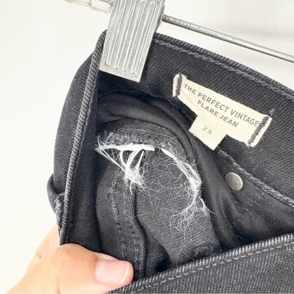 Madewell The Perfect Vintage Flare Jean in Sherborn Wash Black Sz 29 Minimalist - Picture 14 of 14
